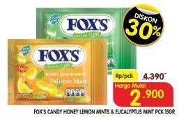 Promo Harga FOXS Crystal Candy Eucalyptus Mints, Honey Lemon Mints 15 gr - Superindo