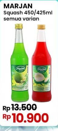 Promo Harga Marjan Syrup Squash All Variants 450 ml - Indomaret