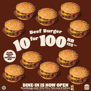 Promo Harga BURGER KING Burger Beef  - Burger King