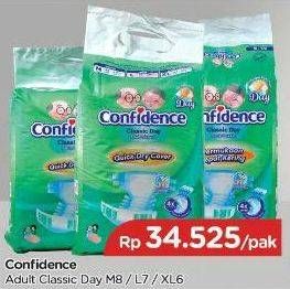 Promo Harga Confidence Adult Diapers Classic Day M8, L7, XL6 6 pcs - TIP TOP