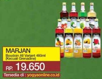 Promo Harga MARJAN Syrup Boudoin Kecuali Grenadine 460 ml - Yogya