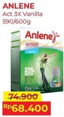 Promo Harga ANLENE Actifit 3x High Calcium Vanilla 600 gr - Alfamart