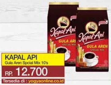 Promo Harga Kapal Api Kopi Bubuk Special Mix Gula Aren per 10 sachet 23 gr - Yogya