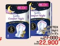 Promo Harga Softex Comfort Night Wing 42cm 8 pcs - LotteMart