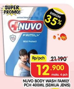 Promo Harga Nuvo Body Wash All Variants 400 ml - Superindo