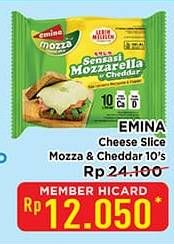 Promo Harga Emina Cheese Slice Mozza, Cedda 150 gr - Hypermart