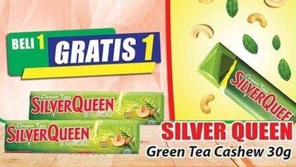 Promo Harga SILVER QUEEN Chocolate Green Tea 28 gr - Hari Hari