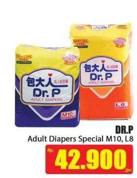 Promo Harga Dr.p Adult Diapers Special Type M10, L8  - Hari Hari