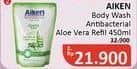 Promo Harga Aiken Body Wash Anti Bacterial Aloe Vera 450 ml - Alfamidi