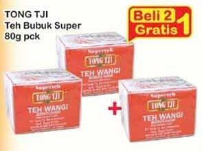 Promo Harga Tong Tji Teh Bubuk Super per 2 pouch 80 gr - Indomaret