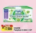 Charm Pantyliner Daun Sirih + Herbal 32 pcs Diskon 8%, Harga Promo Rp17.900, Harga Normal Rp19.600, Extra Potongan Rp1.000 dengan ShopeePay