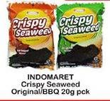 Promo Harga INDOMARET Crispy Seaweed Original, Barbeque 20 gr - Indomaret