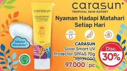 Promo Harga CARASUN Solar Smart UV Protector Spf 45 70 ml - Guardian