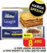 Promo Harga La Fonte Lasagna/Macaroni/Spaghetti/Fusilli  - Superindo