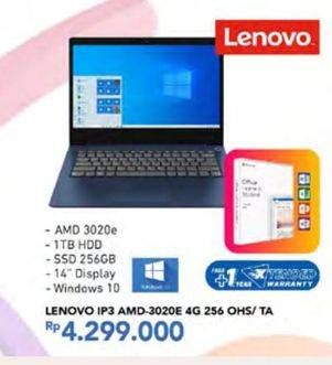 Promo Harga LENOVO IdeaPad 3 AMD 3020E  - Carrefour