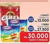 Promo Harga PAKET 30K ( 2 Kraft Single + 1 Ceres)  - LotteMart