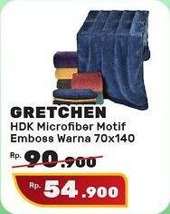 Promo Harga New Gretchen Handuk Mandi Microfiber Motif Emboss Warna 70x140  - Yogya