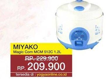 Promo Harga MIYAKO Magic Com MCM 521C 1200 ml - Yogya