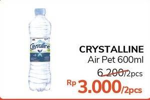 Promo Harga CRYSTALLINE Air Mineral per 2 botol 600 ml - Alfamidi