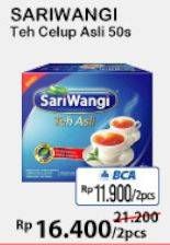 Promo Harga Sariwangi Teh Asli per 2 box 50 pcs - Alfamart