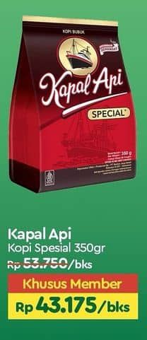 Promo Harga Kapal Api Kopi Bubuk Special 350 gr - TIP TOP