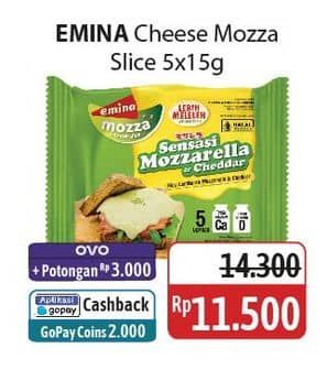 Promo Harga Emina Cheese Slice Mozza 75 gr - Alfamidi