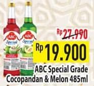 Promo Harga ABC Syrup Special Grade Melon, Coco Pandan 485 ml - Hypermart