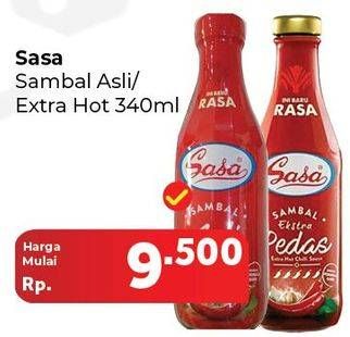 Promo Harga SASA Sambal Asli, Ekstra Pedas 340 ml - Carrefour