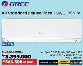 Promo Harga Gree GWC-05N1/A AC 1/2 PK  - COURTS