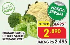 Promo Harga Brokoli/Lettuce/Kembang Kol  - Superindo