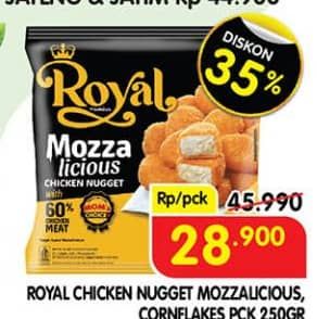 Promo Harga Belfoods Royal Nugget Mozzalicious, Cornflakes 250 gr - Superindo