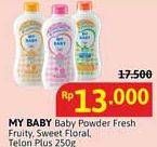 Promo Harga My Baby Baby Powder Fresh Fruity, Sweet Floral, Telon Plus 250 gr - Alfamidi