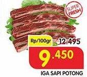 Promo Harga Iga Sapi Potong per 100 gr - Superindo