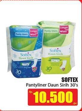 Promo Harga Softex Pantyliner Daun Sirih Mint Longer And Wider, Green Tea Longer And Wider 30 pcs - Hari Hari