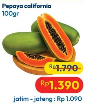 Promo Harga Pepaya California per 100 gr - Hypermart