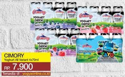 Promo Harga CIMORY Yogurt Drink All Variants per 4 botol 70 ml - Yogya