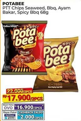 Promo Harga Potabee Snack Potato Chips Grilled Seaweed, BBQ Beef, Ayam Bakar, Spicy BBQ 68 gr - Alfamart