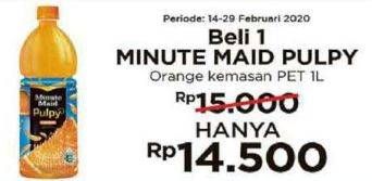 Promo Harga MINUTE MAID Juice Pulpy Orange 1 ltr - Indomaret