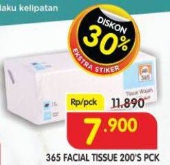 Promo Harga 365 Facial Tissue 200 sheet - Superindo