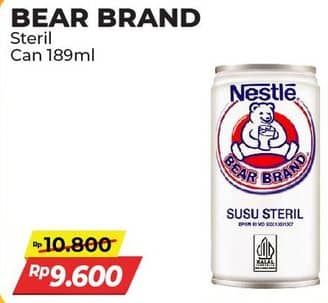 Promo Harga Bear Brand Susu Steril 189 ml - Alfamart