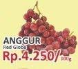 Promo Harga Anggur Red Globe per 100 gr - Yogya