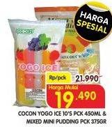Promo Harga CONCON Yogo Ice 450ml/Mixed Mini Pudding 375gr  - Superindo