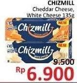 Promo Harga CHIZMILL Wafer Cheddar Cheese, White Cheese 135 gr - Alfamidi
