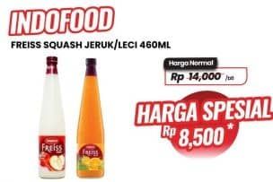 Promo Harga Freiss Syrup Squash Lychee, Orange 500 ml - Carrefour