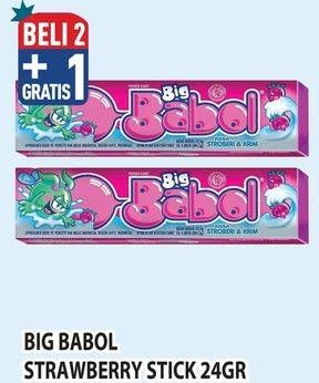 Promo Harga Big Babol Candy Gum Strawberry per 5 pcs 20 gr - Hypermart