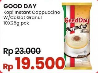 Promo Harga Good Day Cappuccino per 10 sachet 25 gr - Indomaret