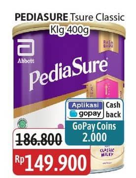 Promo Harga Pediasure Triplesure Classic Milky 400 gr - Alfamidi