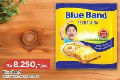 Promo Harga Blue Band Margarine Serbaguna 200 gr - TIP TOP