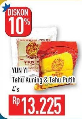 Promo Harga YUN YI Tahu Kuning, Putih 4 pcs - Hypermart