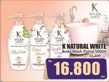 Promo Harga K Natural White Body Wash 500 ml - Hari Hari